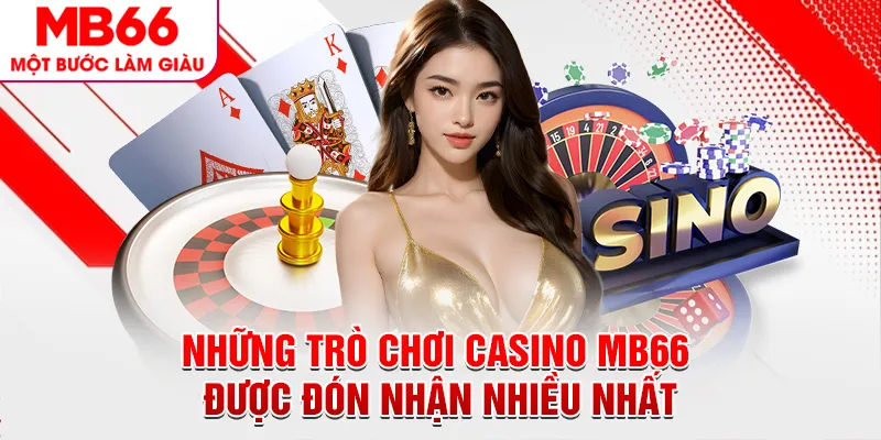 Những trò chơi casino MB66 được đón nhận nhiều nhất